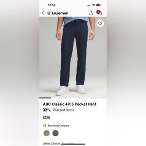 ABC Classic-Fit 5 Pocket Pant
32"L obsidian